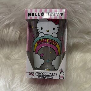 Hello Kitty Glassware with Rainbow Design